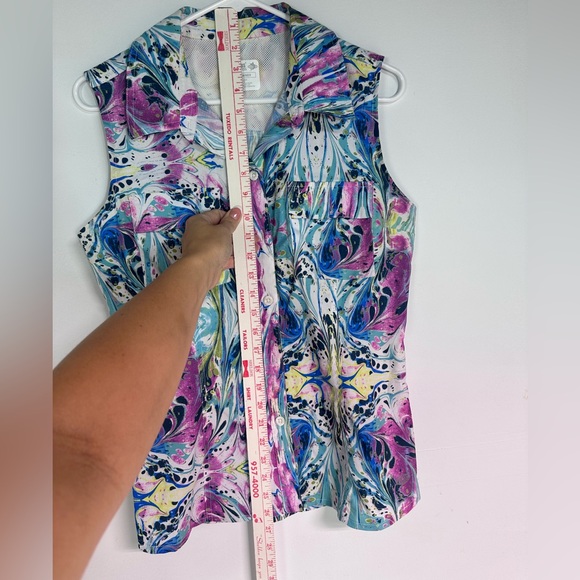 Reel‎ Legends Multicolor Abstract Blouse Small - Picture 7 of 7